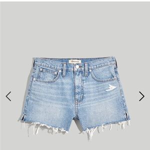 NWT Madewell Relaxed Denim Shorts in Madera Wash: Side-Slit Edition size 27